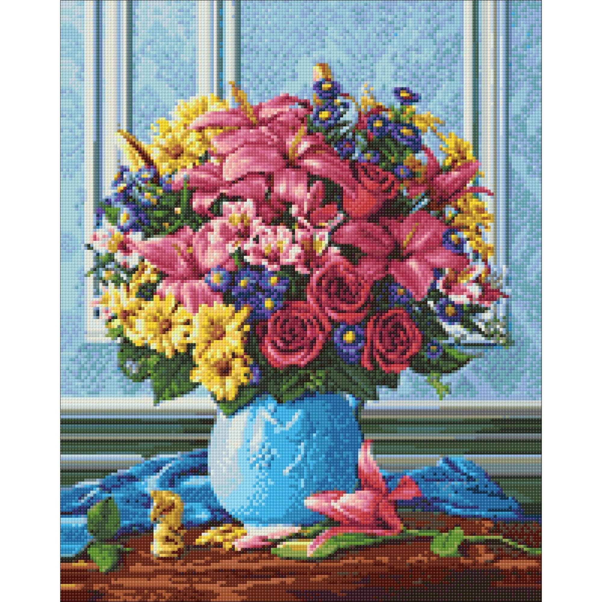 Wizardi Colorful Bouquet Diamond Painting Kit